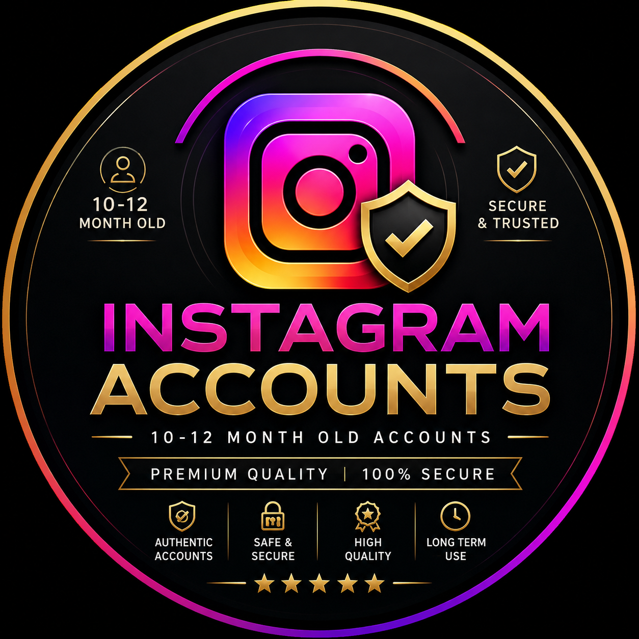10-12 month old instagram account 2Fa active high quality account