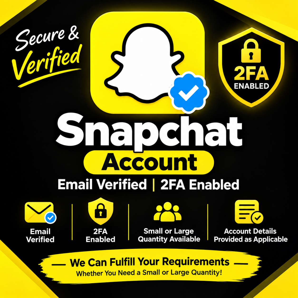 Snapchat Account 5 Day Old| Email Verified | 2FA Enabled